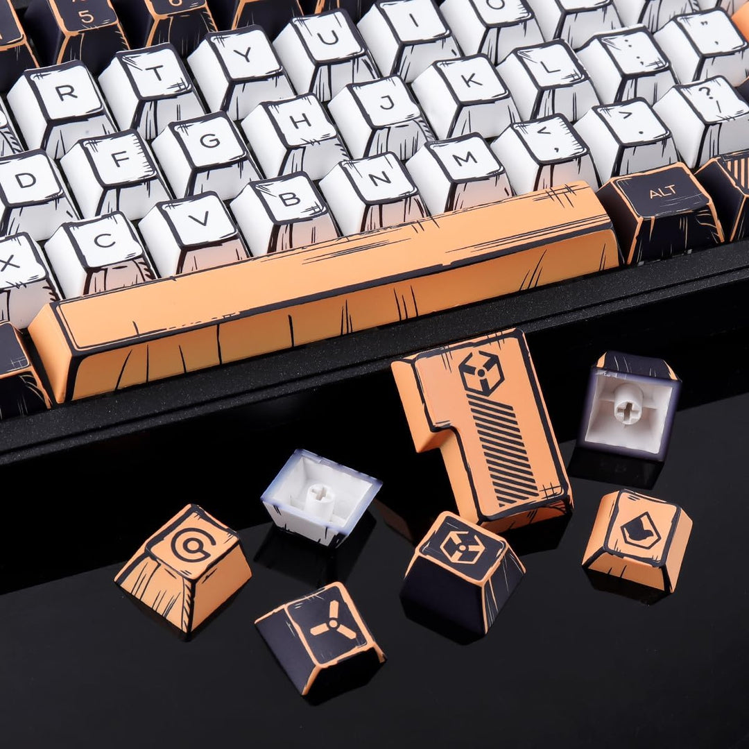 Sunzit PBT Keycaps, 150 Tasten Manga Style Theme Custom Tastenkappen Cherry Profile Dye Sub Keycap S