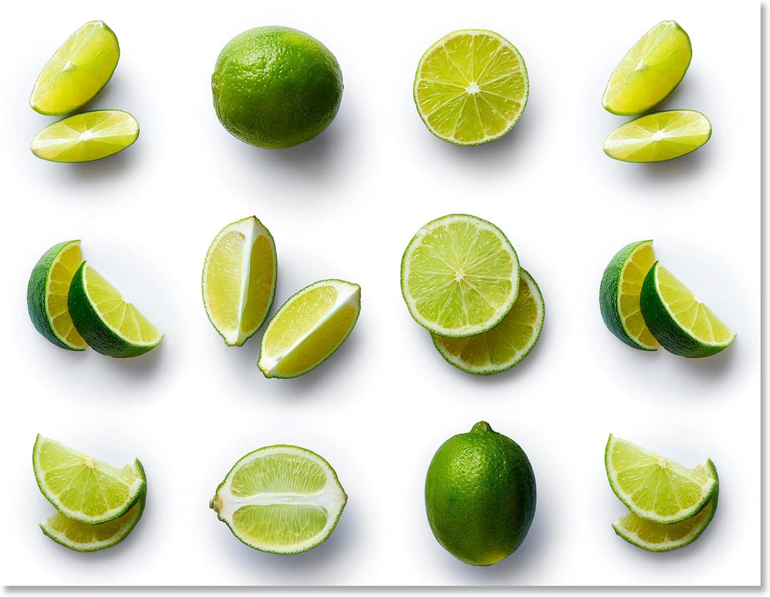 wandmotiv24 Obst & Gemüse als Leinwandbild, 40x30cm, Querformat, Limetten, Früchte, Küche, Lebensmit