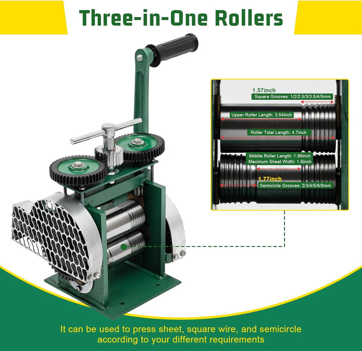 Schmuck Tablettierungs Kombinationswalzwerk 85mm Manuelle Walzwerk Kombination Manuell Tablettierung