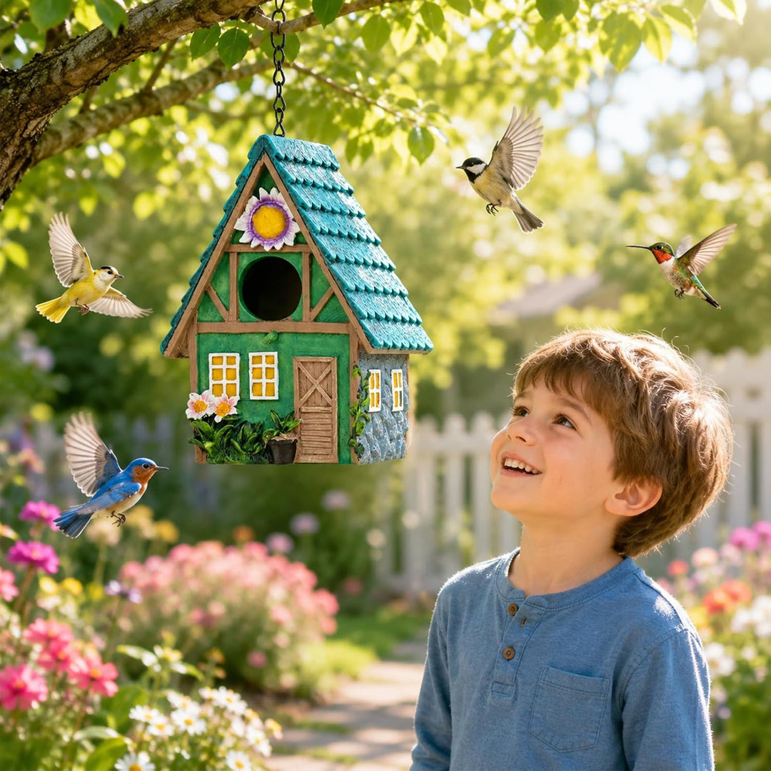 Vogelhaus zum Aufhängen, Nistkasten für Vögel,Vogelfutterhäuschen
