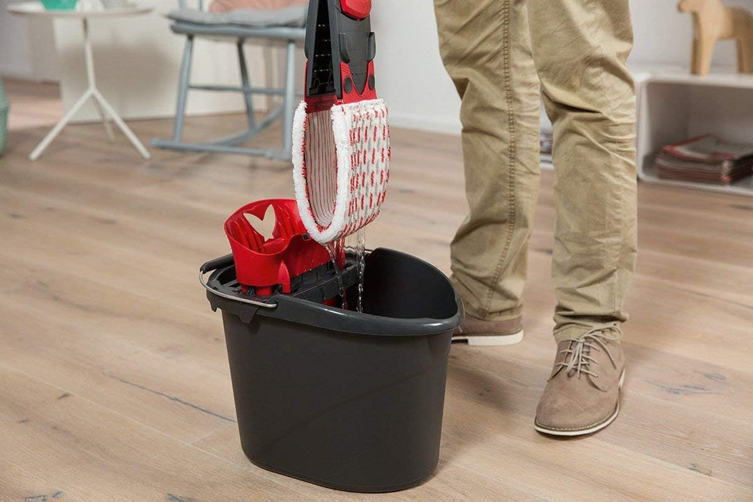 Vileda ULTRAMAX 2in1 Komplett-Set, Bodenwischer-Set mit Eimer, Flachwischer und Microfaser- Wischbez