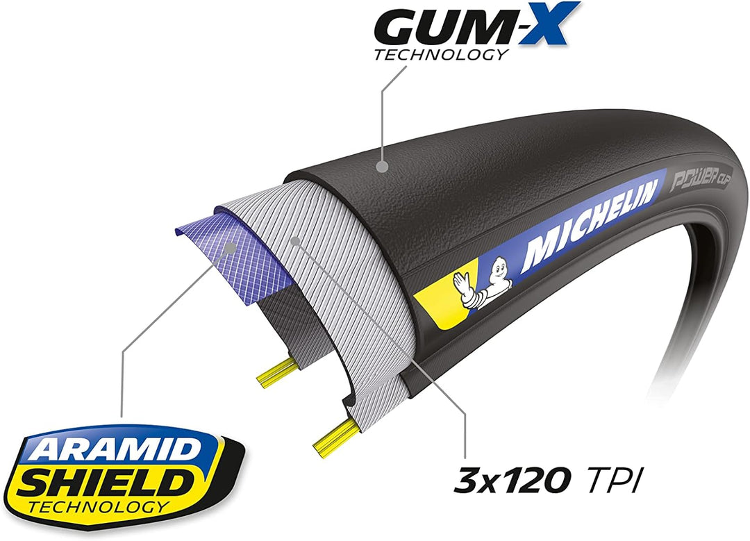 Michelin Power Cup Faltreifen (28" | 700x25C | 25-622 | Classic) Schwarz, Schwarz