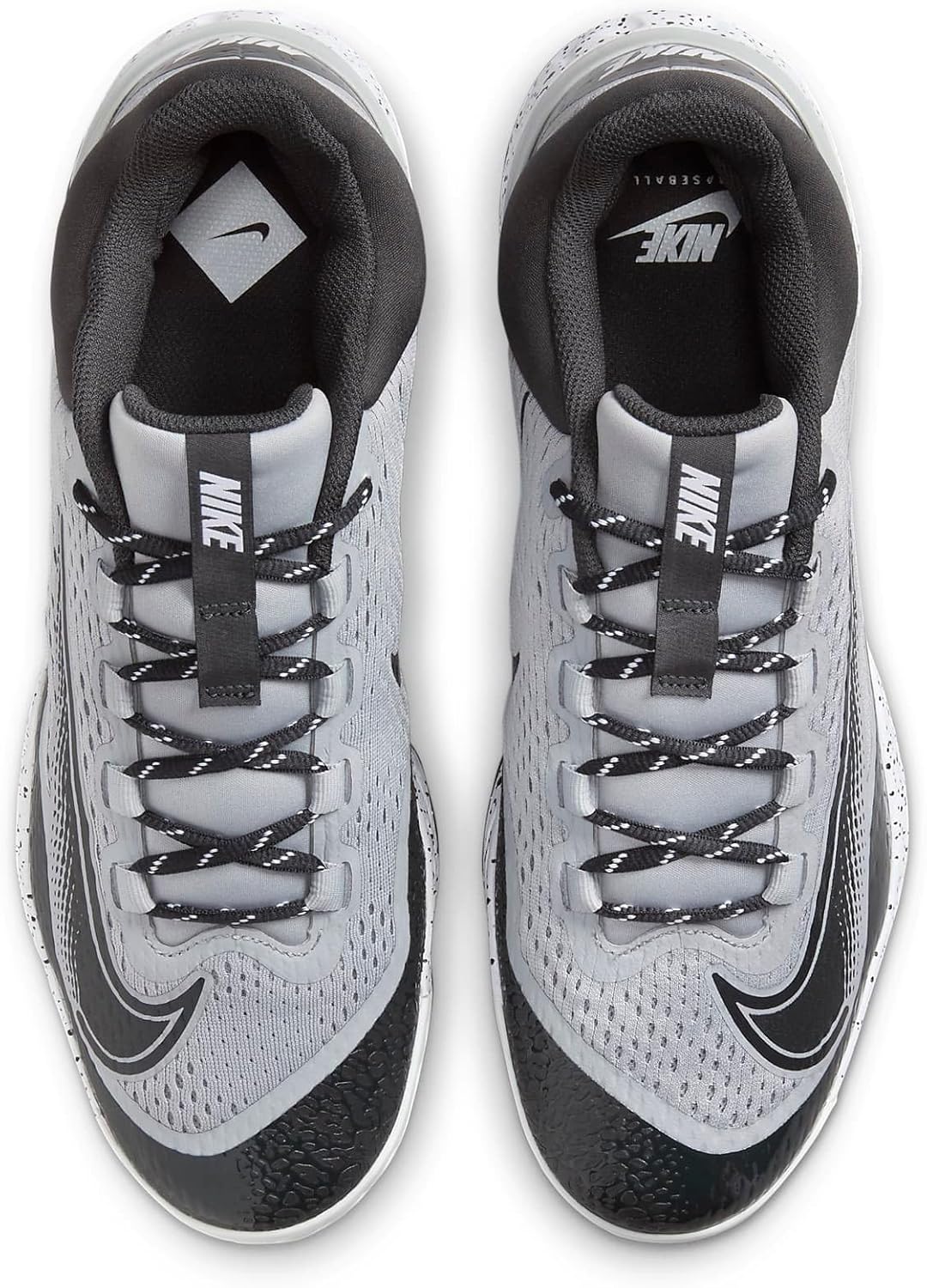 Nike Alpha Huarache Elite 4 Baseball-Stollen für Herren 40.5 EU Wolf Grey White Dark Smoke Grey, 40.