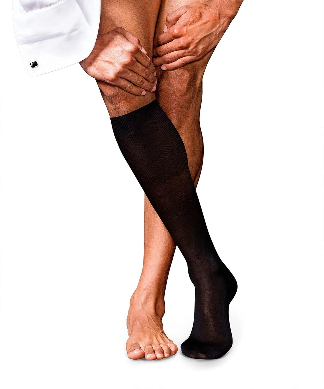 FALKE Herren No. 9 Kniestrümpfe atmungsaktive Baumwolle hochwertig seidiger Glanz elegant verstärkte