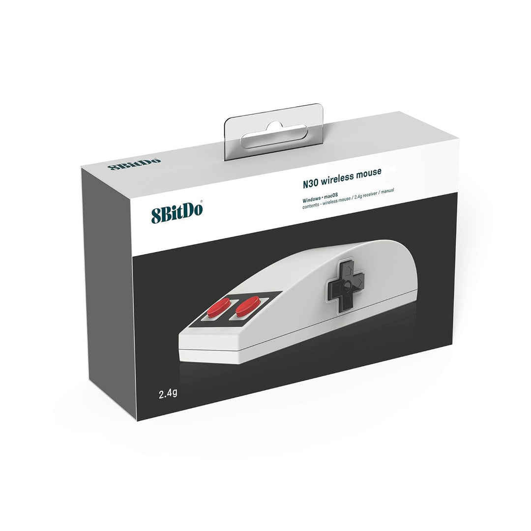8Bitdo N30 2.4Ghz Wireless Mouse for Windows and Mac PC DVD Single, Single