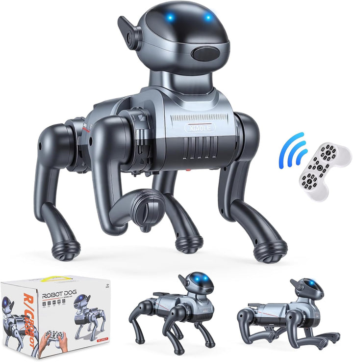 Ferngesteuerter Roboter Hund für Kinder, Ferngesteuerter Spielzeug mit 25 Funktionen, Programmierbar