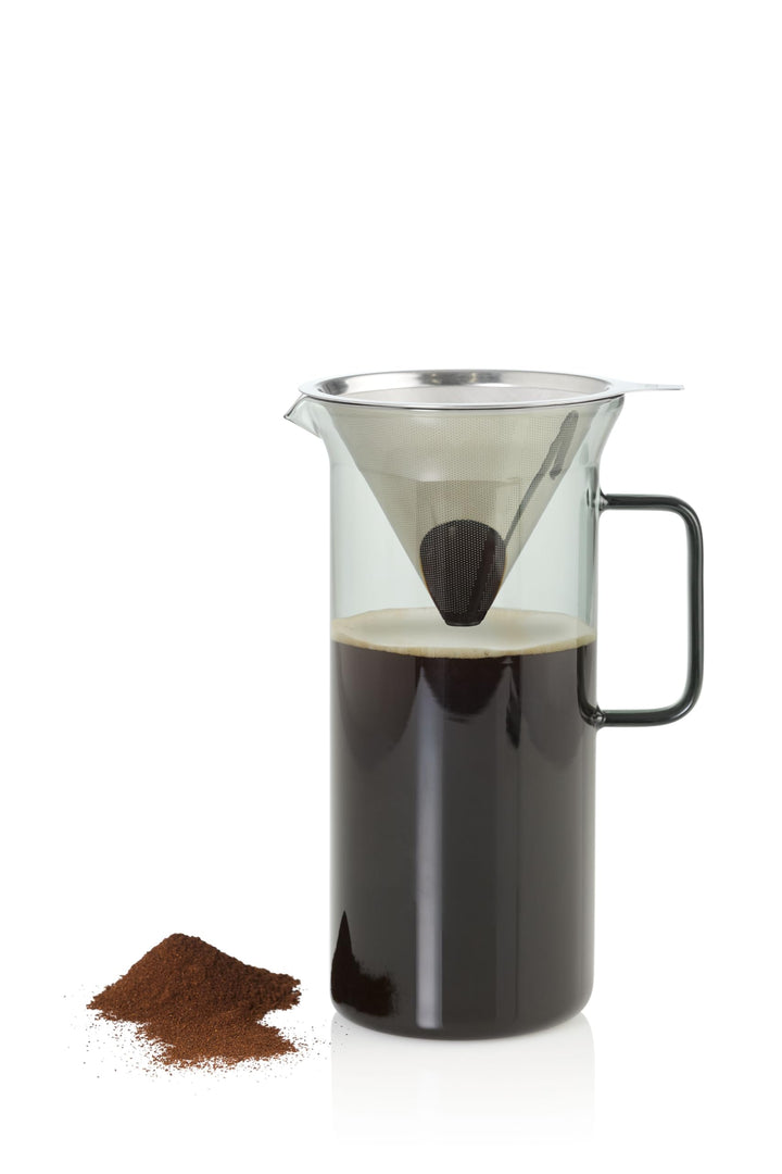 AdHoc MC83 Pour Over Kaffeebereiter Impact | 1000 ml | Mundgeblasenes Borosilikatglas | Aromaschonen