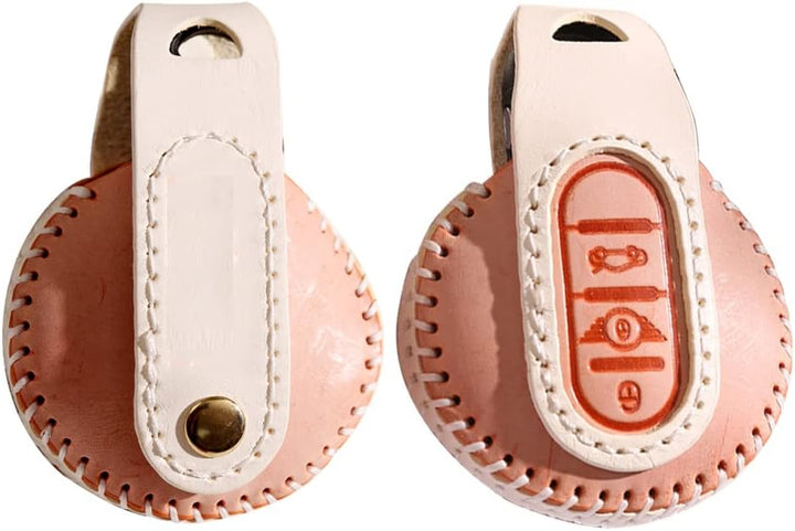 HIBEYO Autoschlüssel Hülle passt für BMW Mini Schlüssel hülle Nebelwachsleder Schutzhülle für Mini F