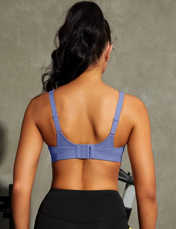 Wingslove Damen Sport BH ohne Bügel Nicht Gepolstert High Impact Bustier Halt Joggen BH 95C Lila, 95