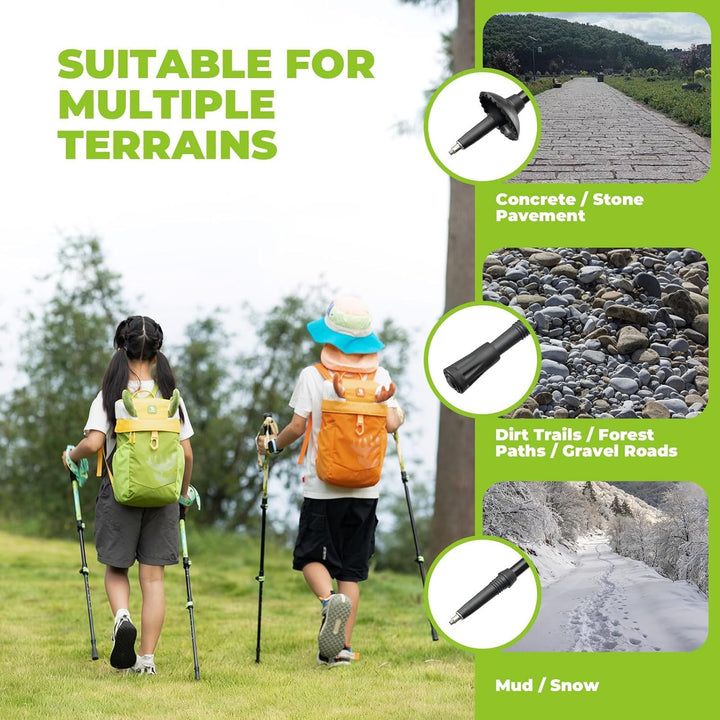 Wanderstöcke Kinder, 51–100 cm verstellbar Trekkingstöcke, 6061 Aluminium Ultraleichte Walking Stöck