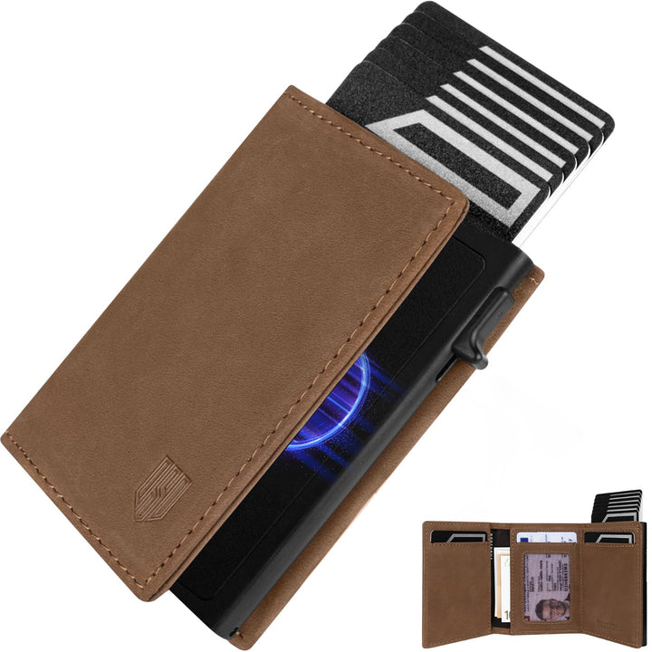 DODENSHA MagSnap Portmonee Herren I Slim Wallet mit Münzfach I Kreditkartenetui Geldbeutel Herren fü