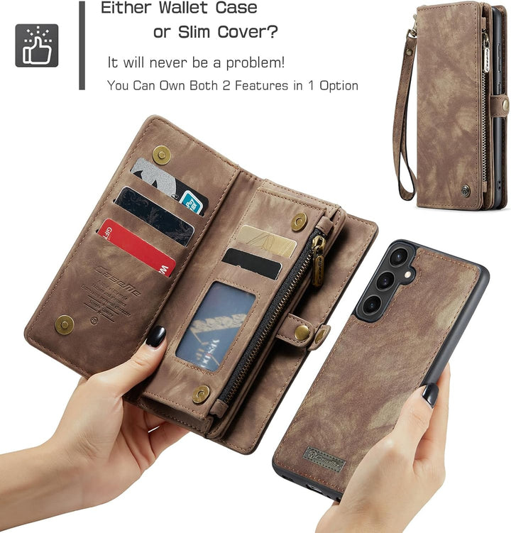 UFinetech für Samsung S23 FE Hülle, Stossfest Kartenfach Magnetisch Abnehmbare Tasche Samsung Galaxy