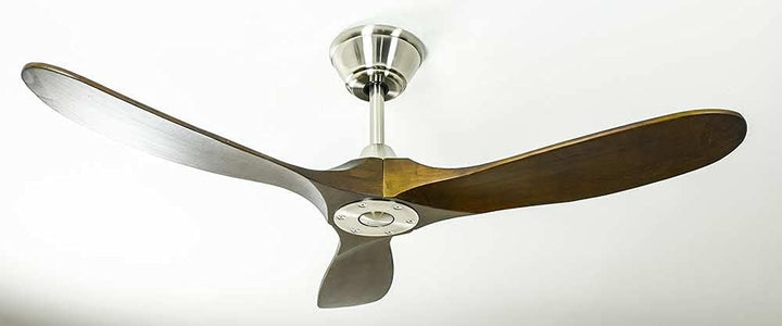 CasaFana kaiserkraft | Deckenventilator ECO GENUINO | Rotorblatt-Ø 1220 mm | nuss/Chrom
