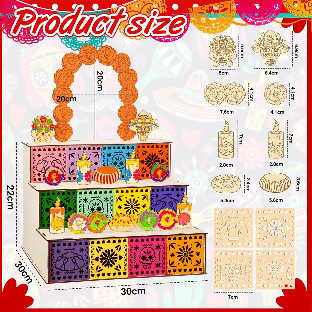 Dia De Los Muertos Dekoration Dia De Los Muertos Ofrenda Altar Kit Holz Tag der Toten Schattenbox Er