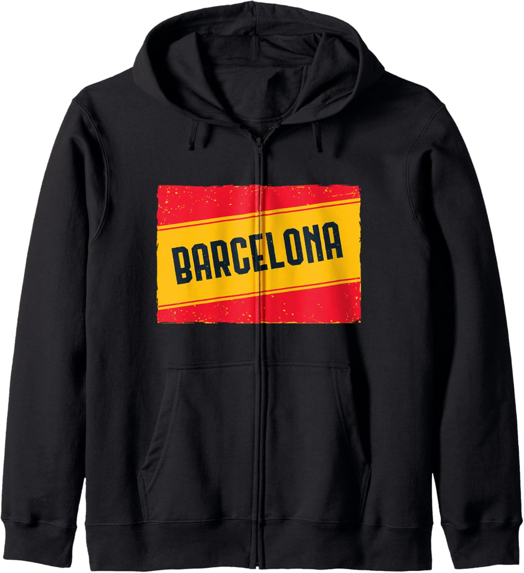Barcelona Distressed Spanien Familienurlaub Kapuzenjacke