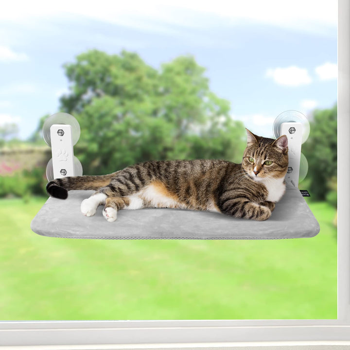GUUSII HOME Fensterliege für Katzen Hängematte Fensterplätze Katzenbett Fenster Faltbare Katzenhänge
