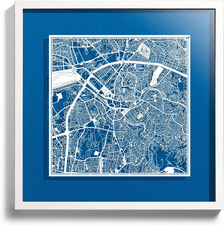 O3 DESIGN STUDIO Ankara Papierschnitt Karte Weiss 30x30 cm Papierkunst, Ankara