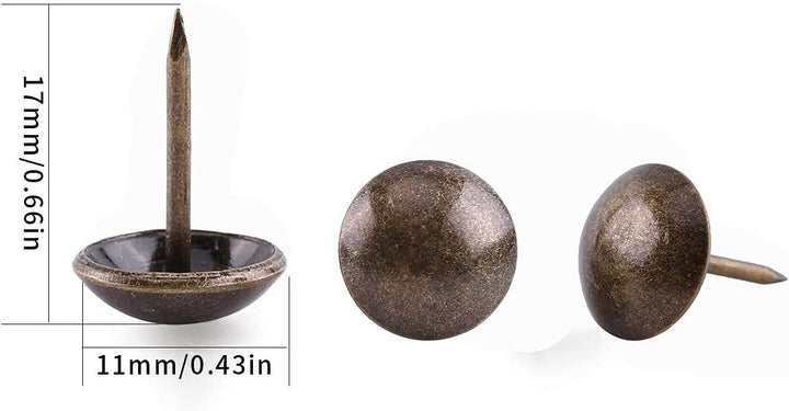 1000 Stück Polsternägel, BetterJonny Vintage Möbel Nägel Bronze Thumb Tacks Polster Reisszwecken Rei