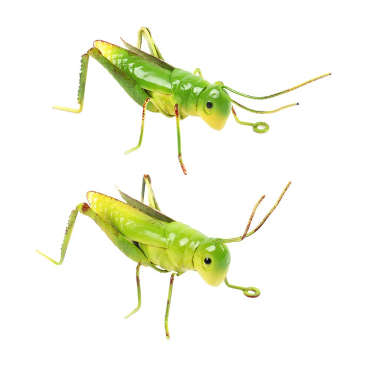 Grashüpfer Heuschrecke Figur Gartenfiguren Dekofigur: 2 Stücke Eisen Insekten Metall Gartendeko Tier