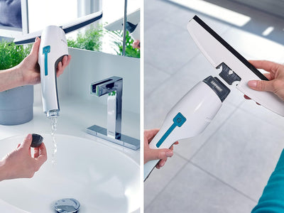 Leifheit Fenstersauger Nemo, Badsauger mit wasserdichtem Gehäuse ideal für die Dusche, verwendbar bi