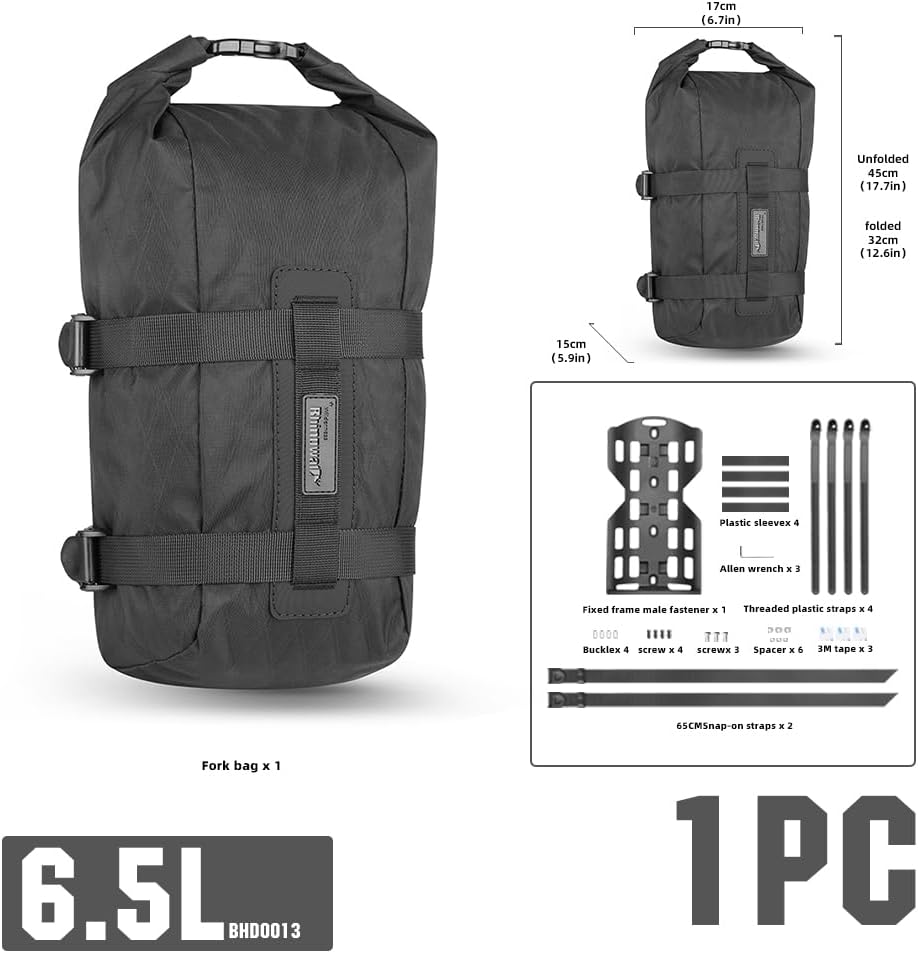 Rhinowalk Fahrrad-Vordergabeltasche, wasserdichte Fahrrad-Gepäcktasche, Satteltasche, Gabeltasche, G