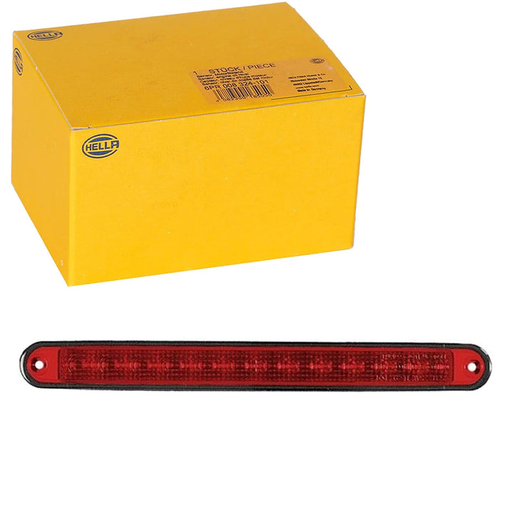 HELLA - Zusatzbremsleuchte - LED - 12V - Einbau - Lichtscheibenfarbe: rot - LED-Lichtfarbe: rot - Ka