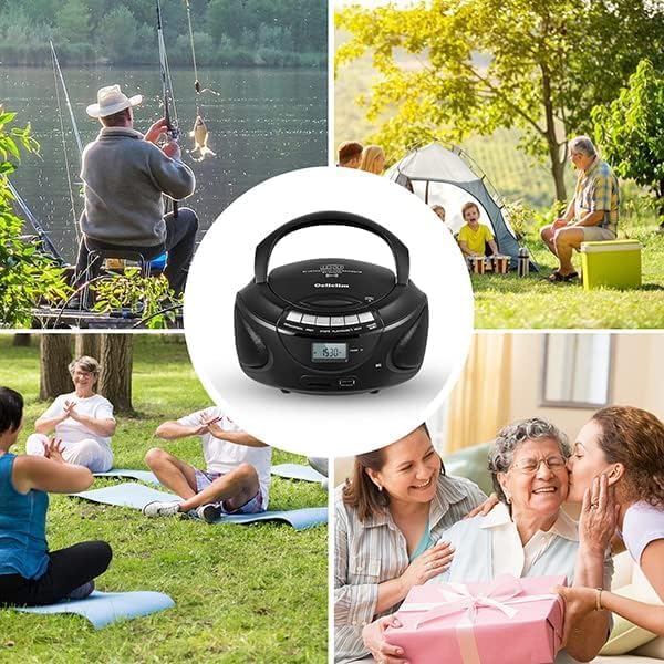 G Keni Tragbarer CD Spieler Boombox mit Bluetooth, AM/FM Radio, CD Boombox Unterstützung USB, SD, MM