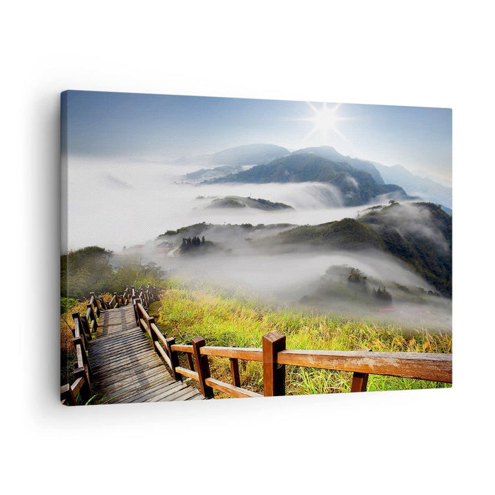 Bilder auf Leinwand Asien schönheit berg landschaft Leinwandbild 70x50cm Wandbilder Dekoration Wohnz