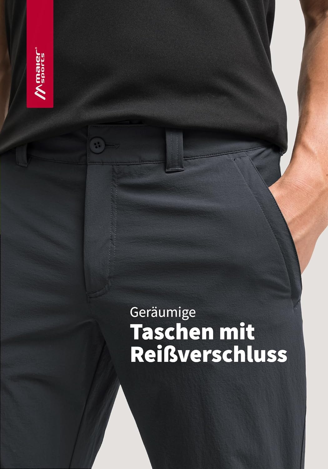 Maier Sports Herren Outdoorhose Nil, funktionale Wanderhose, atmungsaktive Trekking-Hose mit Rollup-
