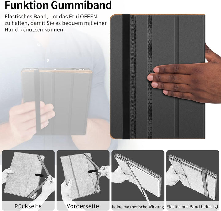 HOLIMET iPad 9 Generation Hülle mit Stifthalter, 2021/2020/2019 iPad 8/7. Generation PU-Leder Case T