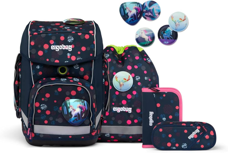 ergobag cubo Set ergonomischer Schulrucksack Klassisch 5-teilig 1. Klasse Grundschule Einheitsgrösse