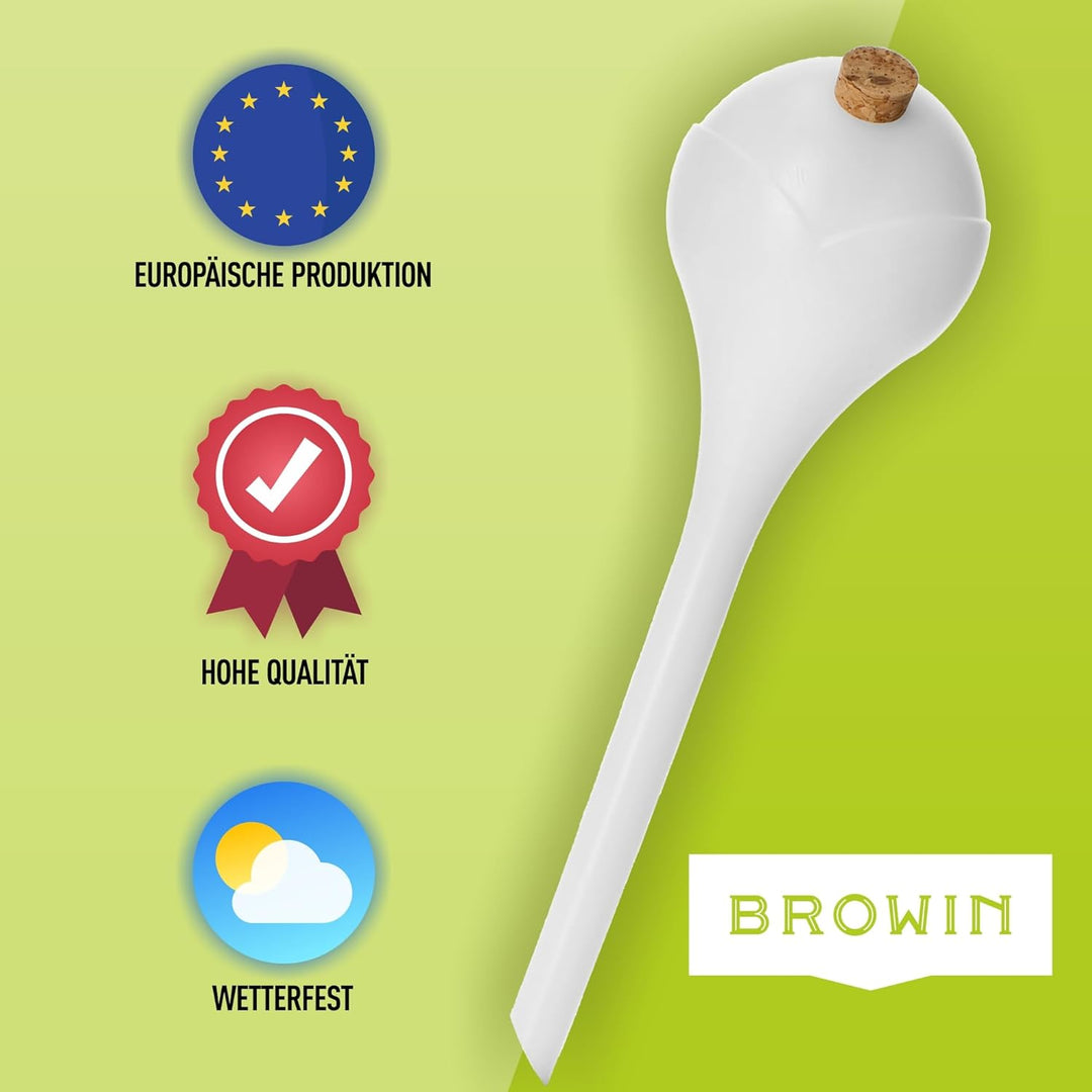 BROWIN® Bewässerungskugeln für Pflanzen mit Stöpsel | dosierte Bewässerung | Automatische Bewässerun