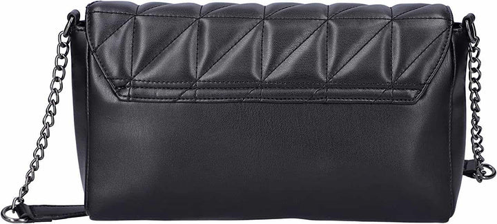 Rieker Damen Umhängetasche gesteppt Kettendetail H1110 Schwarz, Schwarz