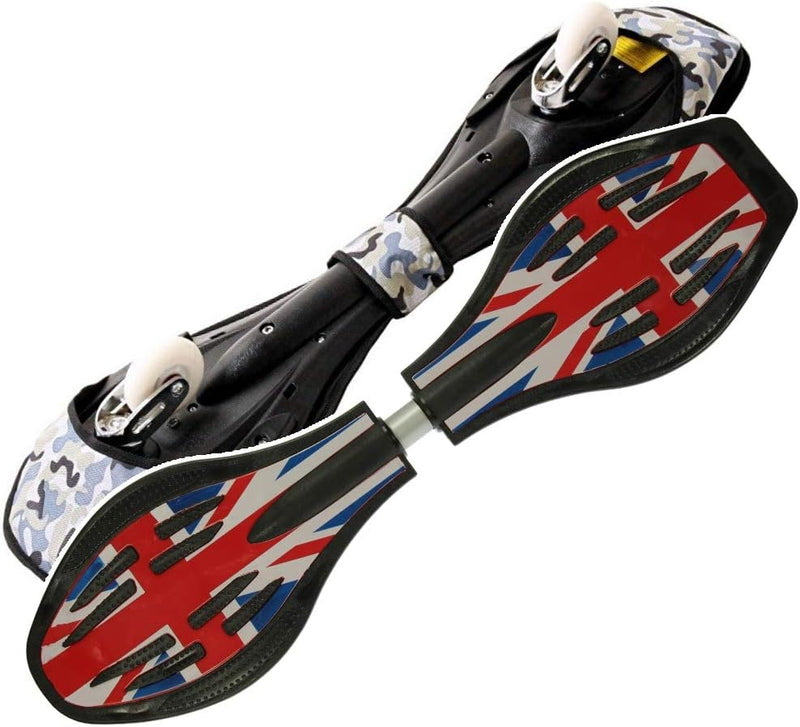 FunTomia Waveboard Original Mach1 Kugellager inkl. Tasche - Bis 120kg - (Verschiedene Farbdesigns) E