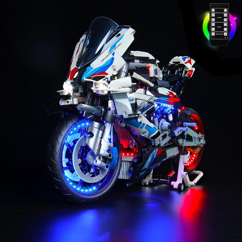 Fernbedienung Licht-Kit für Lego 42130 Technic BMW M 1000 Rr Motorrad Sammelbausatz (Nicht Lego), DI