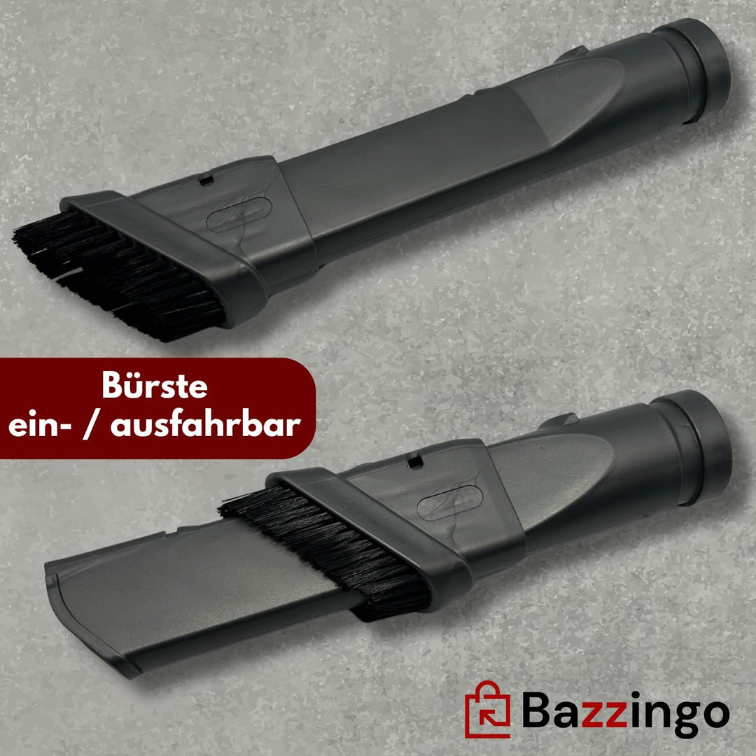 Fugendüse 2-in-1 kompatibel mit Dyson DC22 DC26 DC29 DC33 DC36 DC37 DC46 DC48 DC52 DC19T2, grau, mit