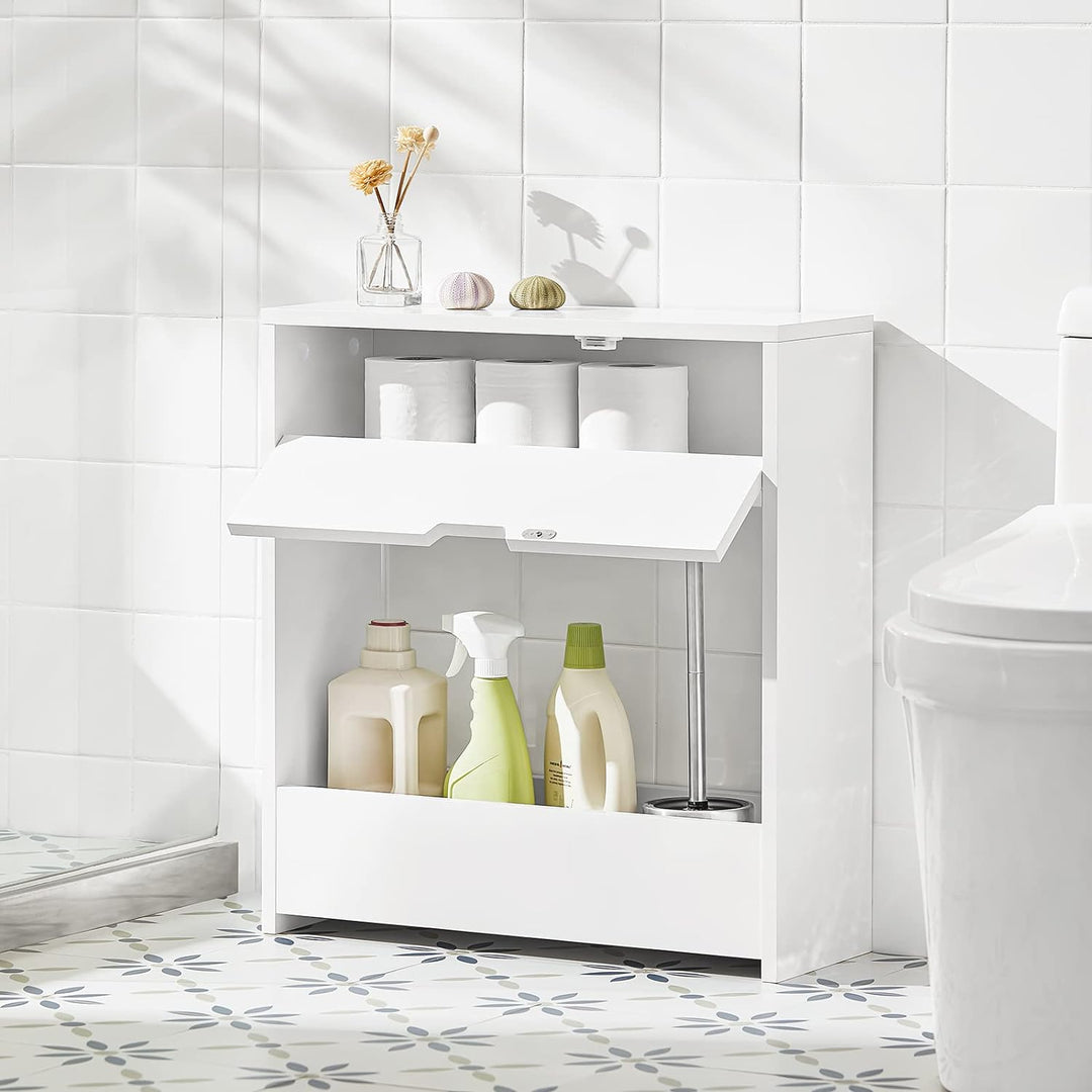 SoBuy BZR48-W Nischenregal Nischenschrank schmales Regal Badezimmerschrank Badschrank mit 1 offener