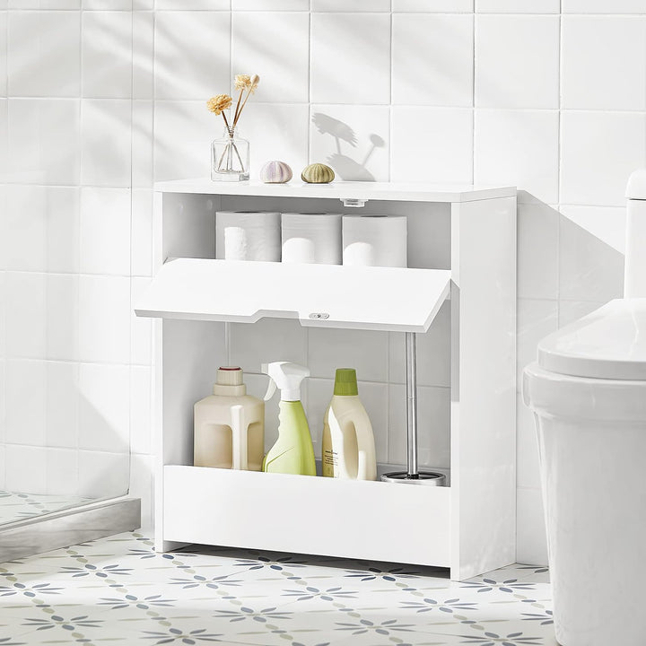 SoBuy BZR48-W Nischenregal Nischenschrank schmales Regal Badezimmerschrank Badschrank mit 1 offener