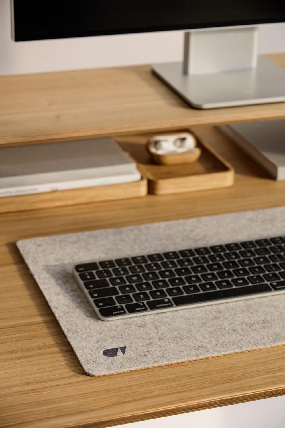 Oakywood Filz- und Kork-Tastatur- und Mauspad – Büro-Schreibtischzubehör für Männer und Frauen – Wor