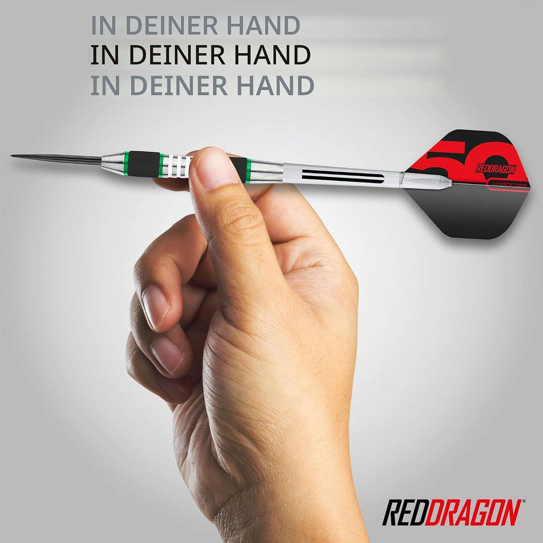 RED DRAGON Darts – Axis Series – 85% Wolfram - Profi Satz Dartpfeile Metallspitze mit Dart Flüge und