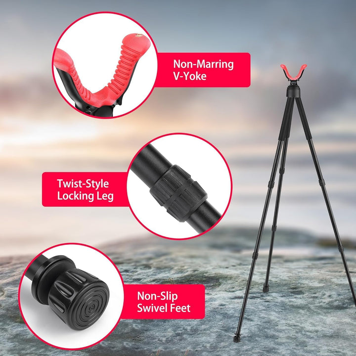 V-Yoke Ruhekopf-Stativ für Outdoor-Aktivitäten, Verstellbares Stativ aus Leichtem Aluminium, 28-53 Z