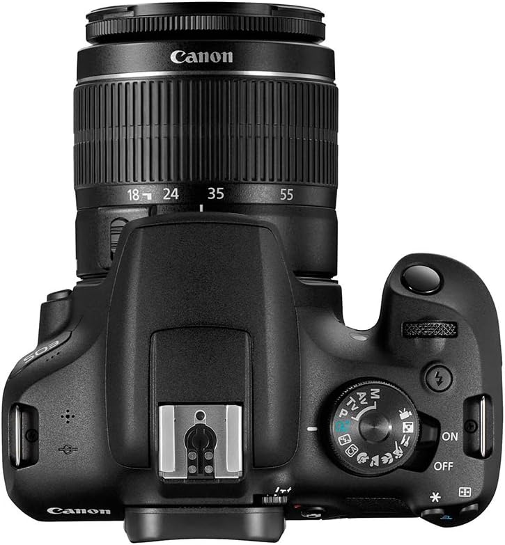 Canon EOS 2000D APS-C DSLR-Kamera mit EF-S 18-55mm Objektiv | 24,1 Megapixel, fest integrierter 3-Zo