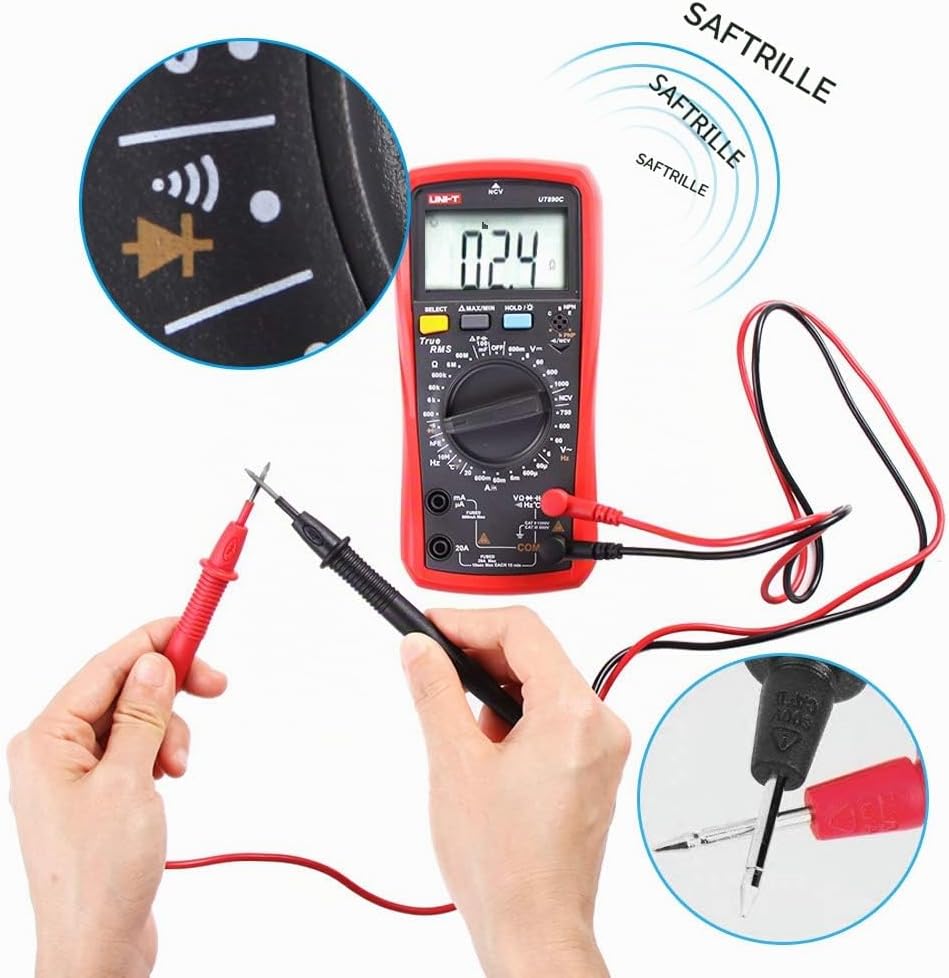 UNI-T UT890C Professionelles Digitalmultimeter Tester Voltmeter Amperemeter Ohmmeter RMS 6000-Konten