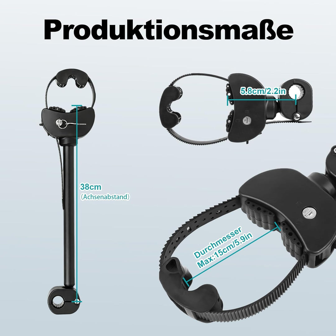 Fahrradträger Set mit Ratschenriemen, Rahmenhalter Ø25+30mm für Fahrrad/Ebike,Verstellbare Ratschenr