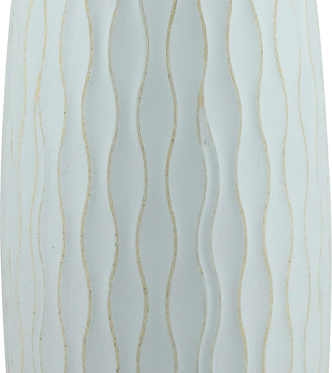 Stonebriar SB-5076C Beach Nostalgie Grosse Vase aus verwittertem blassem Ozean, Holz, Hellblau, 40 c