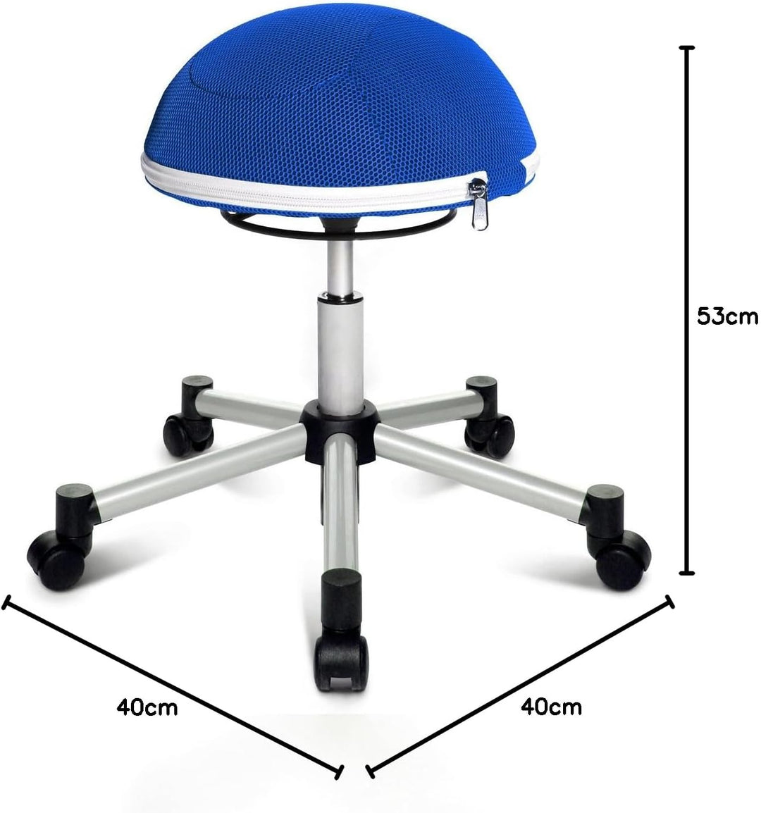 Topstar Sitness Half Ball, Fitness-Hocker, Arbeitshocker, Rollhocker, Dreidimensional bewegliche Sit