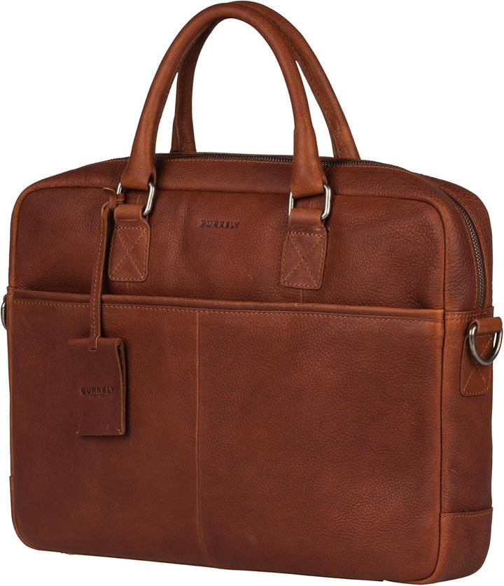Burkely Fundamentals Antique Avery Reid Laptopbag Uni 15,6'' – Aktentasche aus Vollrindleder – Gepol