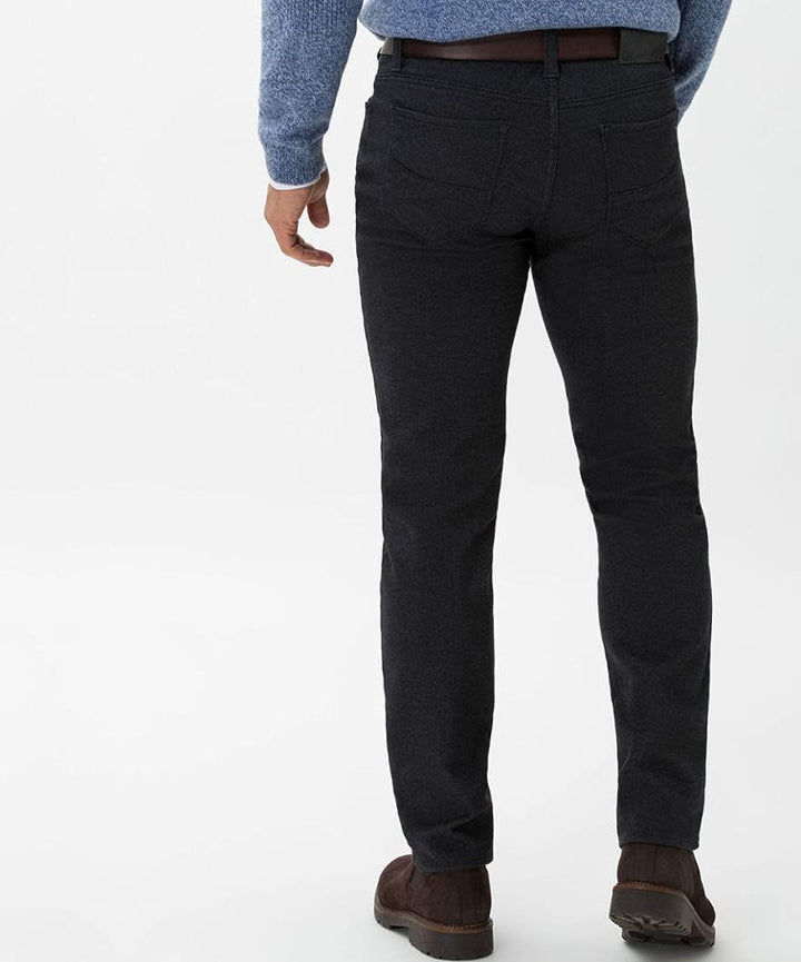 BRAX Herren Jeans Hose Cadiz C Wolloptik Twillstretch Darkblue Kariert 30W / 34L Blau (Ozean 23), 30