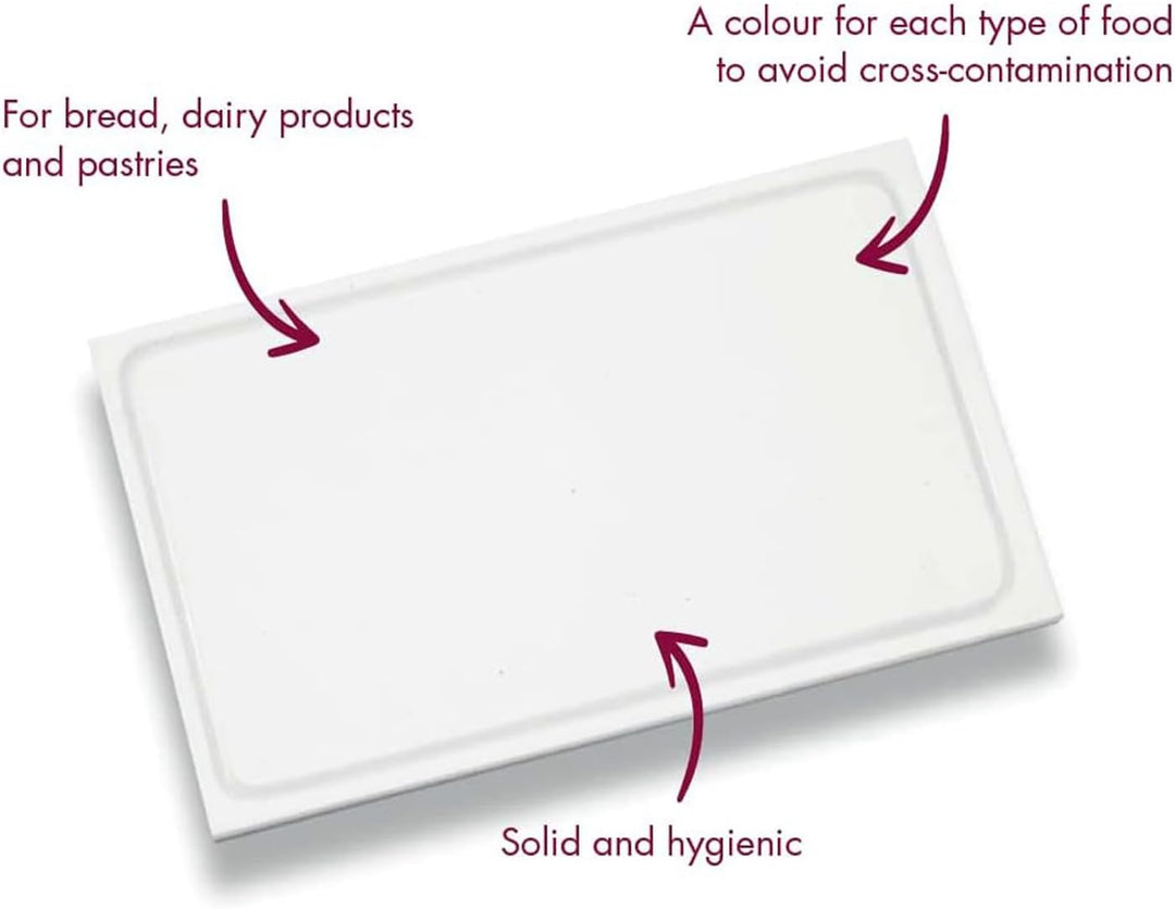 Louis Tellier NPP61 Schneidebrett mit Rigole Weiss 60 x 40 x 2 cm.