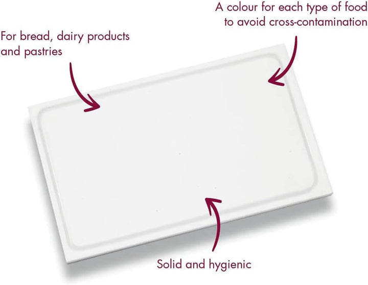 Louis Tellier NPP61 Schneidebrett mit Rigole Weiss 60 x 40 x 2 cm.